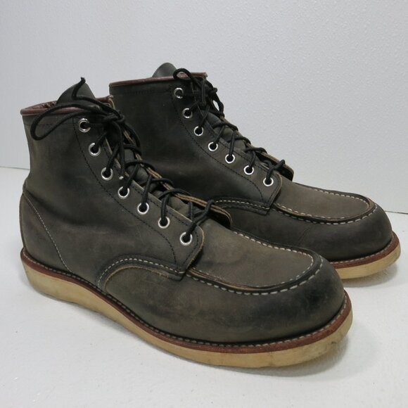 Red Wing Shoes Men’s Dark Brown Moc Toe Work Boots main image 6